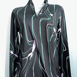 Bad Birdie Quarter Zip NWT in Koi Joy Black